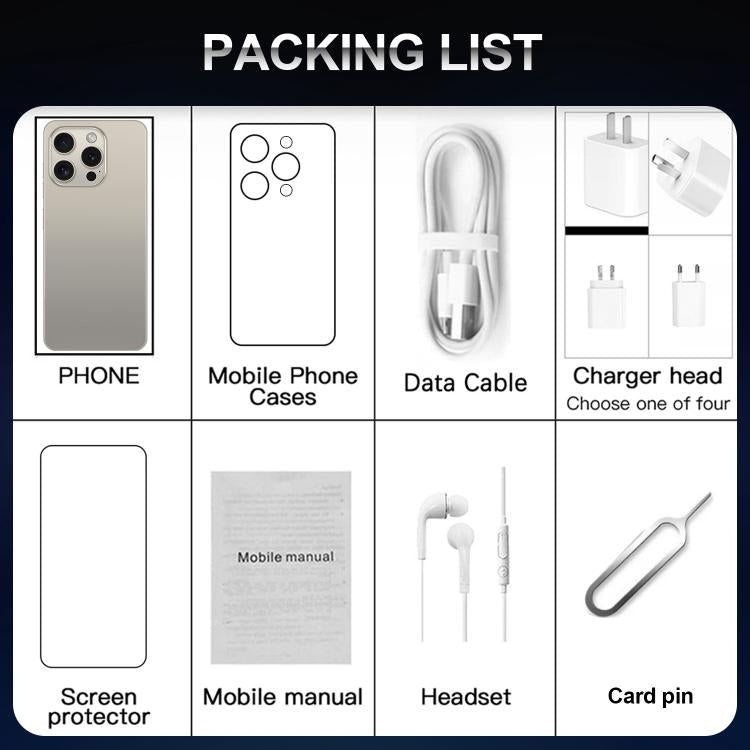 I16 Pro Max / VD1, 3GB+32GB, 6.8 inch Android 10 MTK6753 Octa Core, Network: 4G, Dual SIM, Plug:EU Plug(Black) - free shipping - PMc TechLife - Order now!