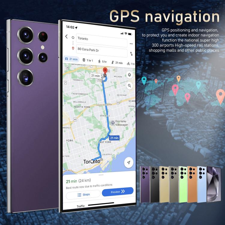 S24 Ultra / S7, 4GB+128GB, 6.75 inch Android 10 MTK6750 Octa Core, Network: 4G, Dual SIM, Plug:EU Plug(Grey) - free shipping - PMc TechLife - Order now!