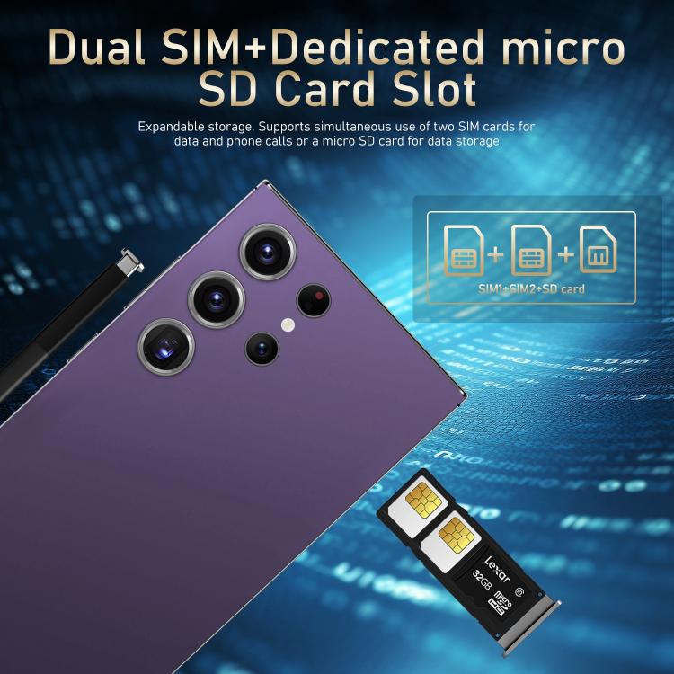 S24 Ultra / S7, 4GB+128GB, 6.75 inch Android 10 MTK6750 Octa Core, Network: 4G, Dual SIM, Plug:US Plug(Purple) - free shipping - PMc TechLife - Order now!