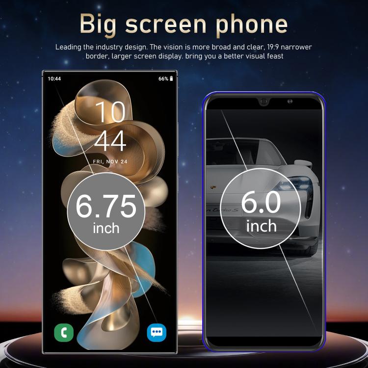 S24 Ultra / S7, 4GB+128GB, 6.75 inch Android 10 MTK6750 Octa Core, Network: 4G, Dual SIM, Plug:AU Plug(Black) - free shipping - PMc TechLife - Order now!