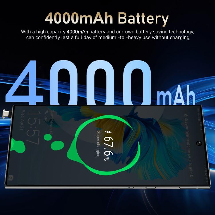S24 Ultra / S7, 4GB+128GB, 6.75 inch Android 10 MTK6750 Octa Core, Network: 4G, Dual SIM, Plug:UK Plug(Black) - free shipping - PMc TechLife - Order now!