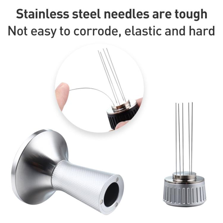 53.3mm Mesh Texture Coffee Powder Pressing Hammer Stainless Steel Cloth Powder(Black) - free shipping - PMC TechLife - Order now!