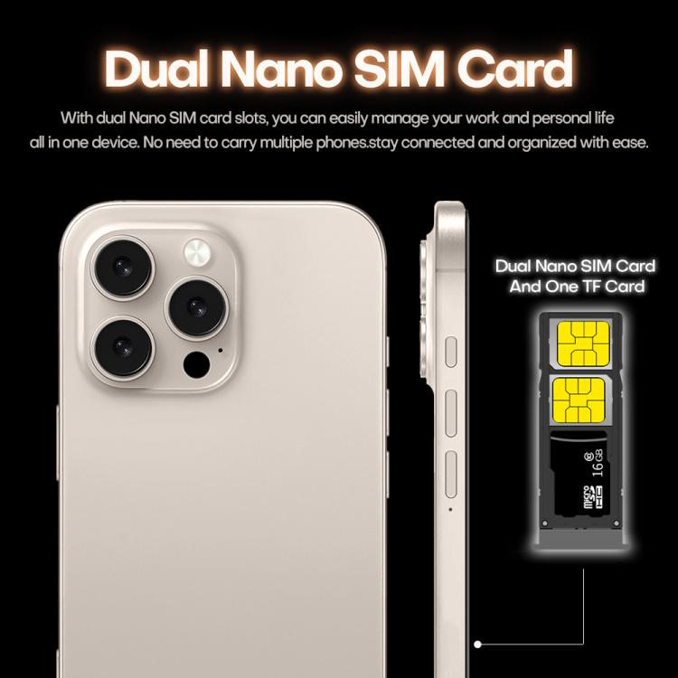 I16 Pro Max / PDQ6, 4GB+64GB, 6.58 inch Android 10 MTK6739 Quad Core, Network: 4G, Dual SIM, Plug:UK Plug(Gold) - free shipping - PMc TechLife - Order now!