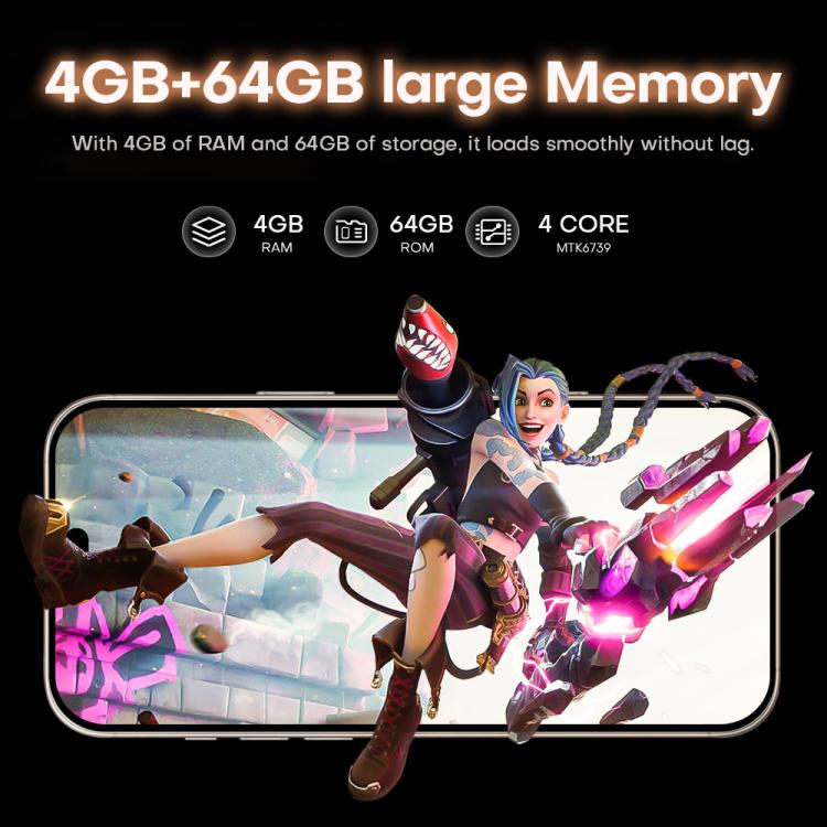 I16 Pro Max / PDQ6, 4GB+64GB, 6.58 inch Android 10 MTK6739 Quad Core, Network: 4G, Dual SIM, Plug:EU Plug(White) - free shipping - PMc TechLife - Order now!
