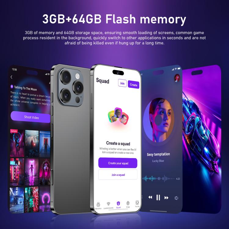 I16 Pro Max / RAi3, 3GB+64GB, 6.56 inch Android 10 MTK6739 Quad Core, Network: 4G, Dual SIM, Plug:UK Plug(Black) - free shipping - PMc TechLife - Order now!
