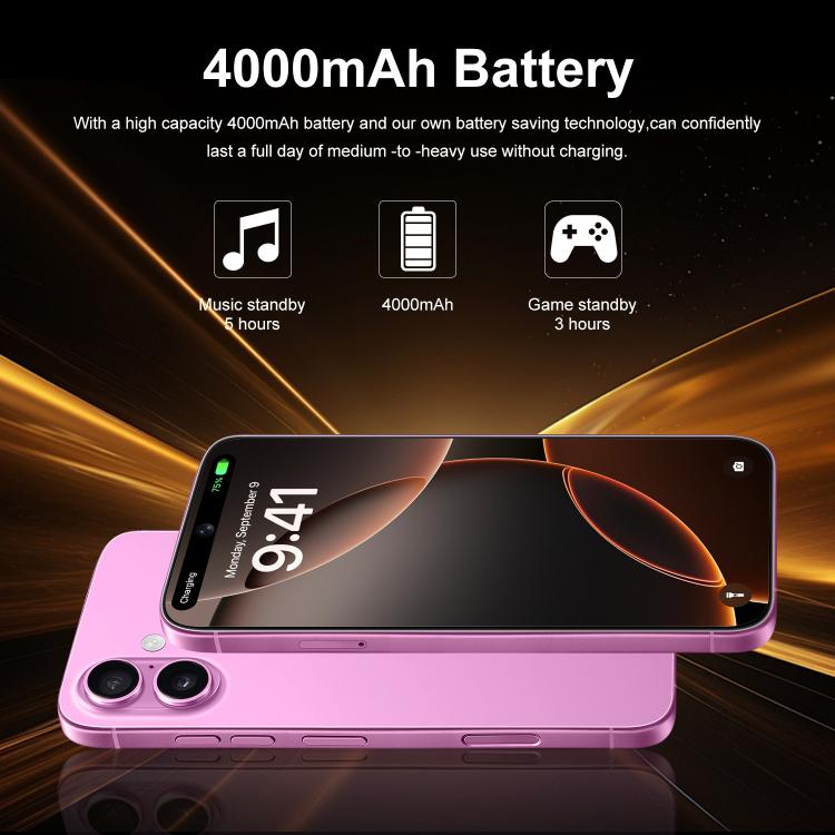 I16 Plus / RAi5, 3GB+64GB, 6.56 inch Android 10 MTK6739 Quad Core, Network: 4G, Dual SIM, Plug:EU Plug(Pink) - free shipping - PMc TechLife - Order now!