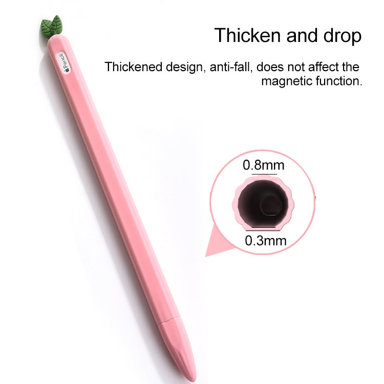 For Apple Pencil 1 Contrasting Color Mint Leaf Silicone Non-slip Protective Cover(Red) - Pencil Accessories by PMC Jewellery | Online Shopping South Africa | PMC Jewellery | Buy Now Pay Later Mobicred