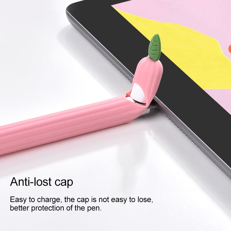 For Apple Pencil 1 Contrasting Color Mint Leaf Silicone Non-slip Protective Cover(Red) - Pencil Accessories by PMC Jewellery | Online Shopping South Africa | PMC Jewellery | Buy Now Pay Later Mobicred