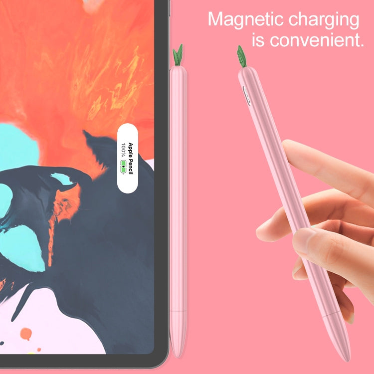 For Apple Pencil 1 Contrasting Color Mint Leaf Silicone Non-slip Protective Cover(Pink) - Pencil Accessories by PMC Jewellery | Online Shopping South Africa | PMC Jewellery | Buy Now Pay Later Mobicred