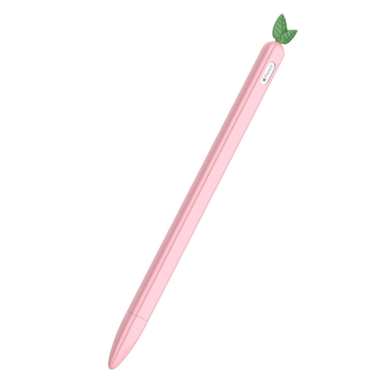 For Apple Pencil 2 Contrasting Color Mint Leaf Silicone Non-slip Protective Cover(Pink) - Pencil Accessories by PMC Jewellery | Online Shopping South Africa | PMC Jewellery | Buy Now Pay Later Mobicred