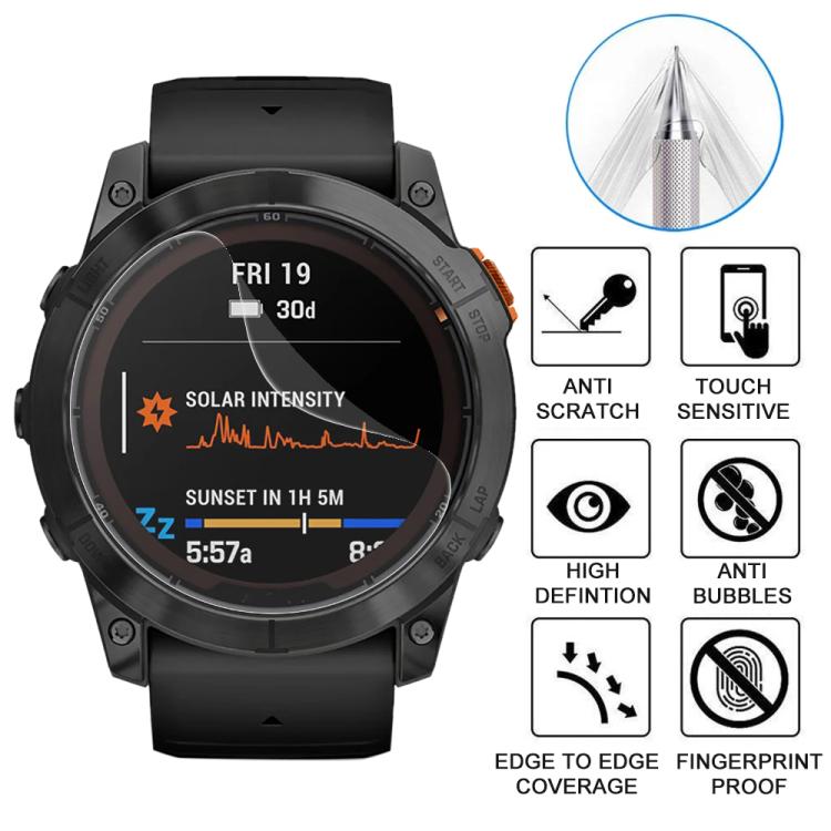 For Garmin Fenix 7X Pro 5pcs xDfind Soft Hydrogel Film Full Cover Front Protector - free shipping - PMC TechLife - Order now!