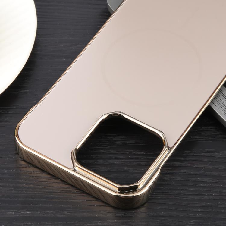 For iPhone 16 Pro Max Electroplating Frameless Frosted Anti-Glare PC MagSafe Phone Case(Desert Gold) - free shipping - PMC TechLife - Order now!