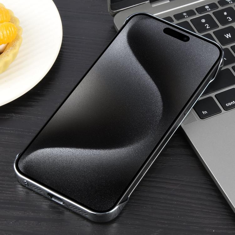 For iPhone 15 Pro Max Electroplating Frameless Frosted Anti-Glare PC MagSafe Phone Case(Silver White) - free shipping - PMC TechLife - Order now!