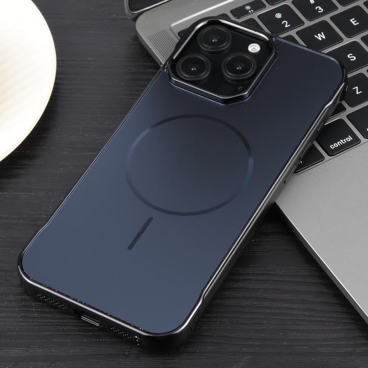 For iPhone 15 Pro Electroplating Frameless Frosted Anti-Glare PC MagSafe Phone Case(Black) - free shipping - PMC TechLife - Order now!