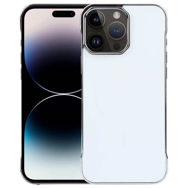 For iPhone 14 Pro Max Electroplating Frameless Frosted Anti-Glare PC MagSafe Phone Case(Silver White) - free shipping - PMC TechLife - Order now!