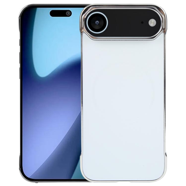For iPhone 17 Air Electroplating Frameless Frosted Anti-Glare PC MagSafe Phone Case(Silver White) - free shipping - PMC TechLife - Order now!