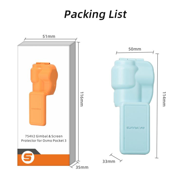 For DJI OSMO Pocket 3 Sunnylife Colorful Gimbal Cover Camera Protector Screen Protective Case(Blue) - free shipping - PMC TechLife - Order now!
