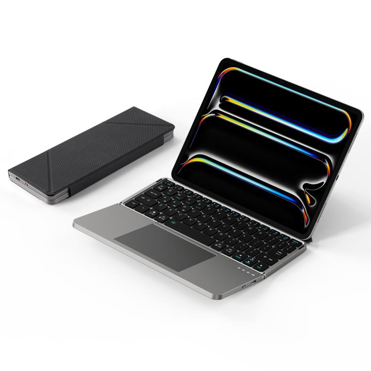 DUX DUCIS OK Fold Series Two-fold Touch Wireless Bluetooth Keyboard Tablet Leather Case(Black) - free shipping - PMC TechLife - Order now!