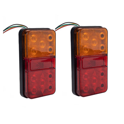 2 PCS Trailer / Truck H-type Long Strip 10LEDs Tail Light Set - License Plate Lights by PMC Jewellery | Online Shopping South Africa | PMC Jewellery | Buy Now Pay Later Mobicred