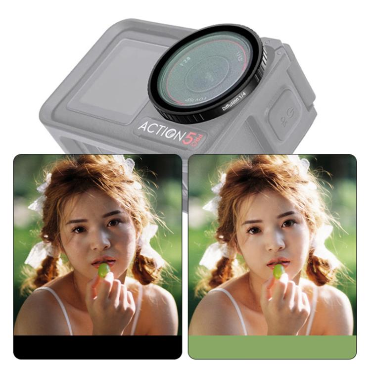 For DJI Action 5 Pro Camera Lens Filter, Filter:Diffusion 1/4 - free shipping - PMC TechLife - Order now!