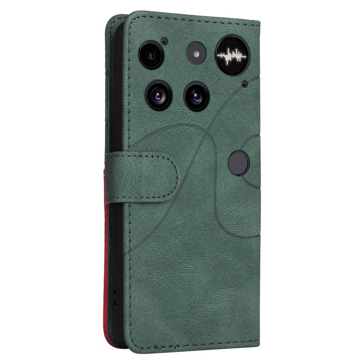 For Nothing Phone 3 Dual-color Splicing Flip Leather Phone Case(Green) - free shipping - PMC TechLife - Order now!