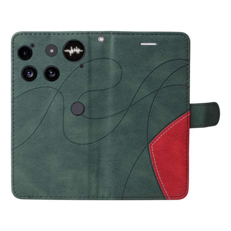 For Nothing Phone 3 Dual-color Splicing Flip Leather Phone Case(Green) - free shipping - PMC TechLife - Order now!
