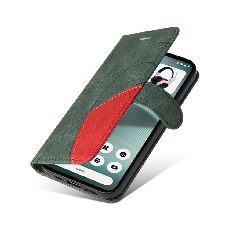 For Nothing Phone 3 Dual-color Splicing Flip Leather Phone Case(Green) - free shipping - PMC TechLife - Order now!