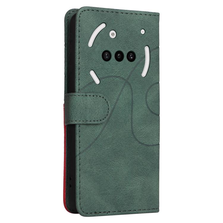 For Nothing Phone 3A Dual-color Splicing Flip Leather Phone Case(Green) - free shipping - PMC TechLife - Order now!