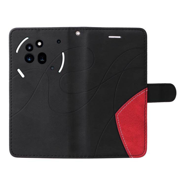 For Nothing Phone 3A Pro Dual-color Splicing Flip Leather Phone Case(Black) - free shipping - PMC TechLife - Order now!