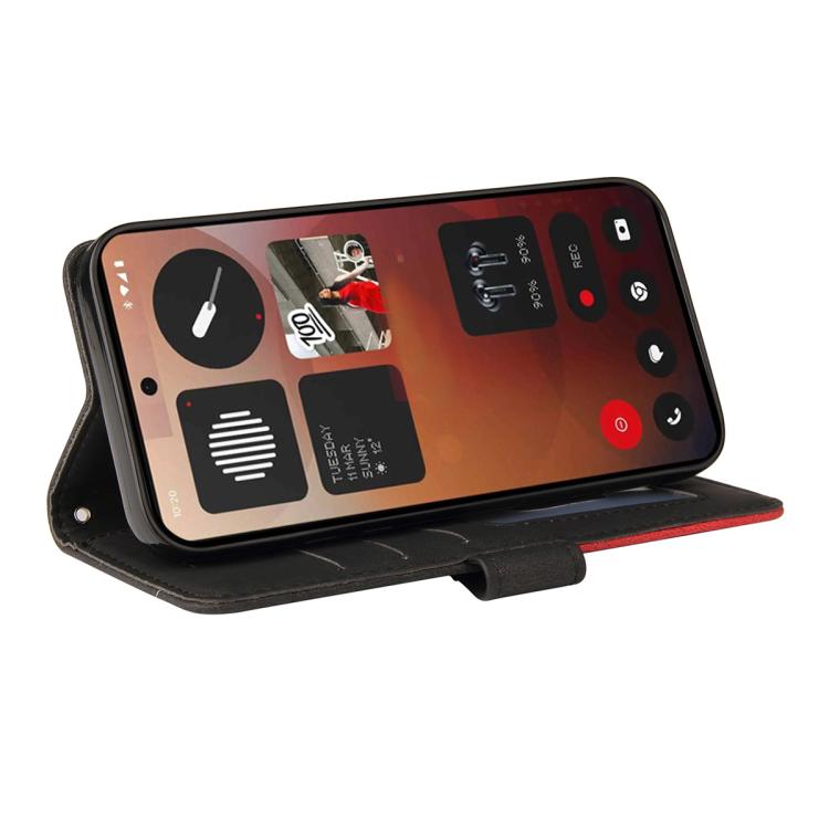 For Nothing Phone 3A Pro Dual-color Splicing Flip Leather Phone Case(Black) - free shipping - PMC TechLife - Order now!