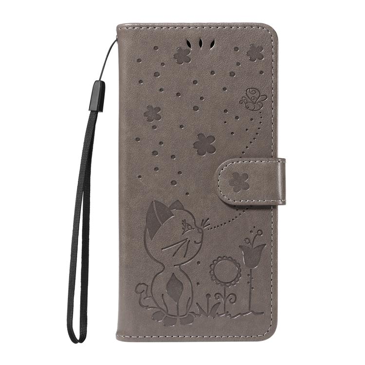 For Nothing Phone 3A Cat and Bee Embossed Flip Leather Phone Case(Grey) - free shipping - PMC TechLife - Order now!