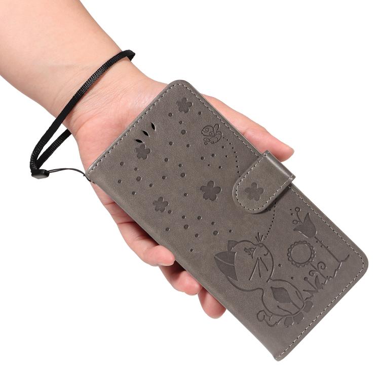For Nothing Phone 3A Pro Cat and Bee Embossed Flip Leather Phone Case(Grey) - free shipping - PMC TechLife - Order now!