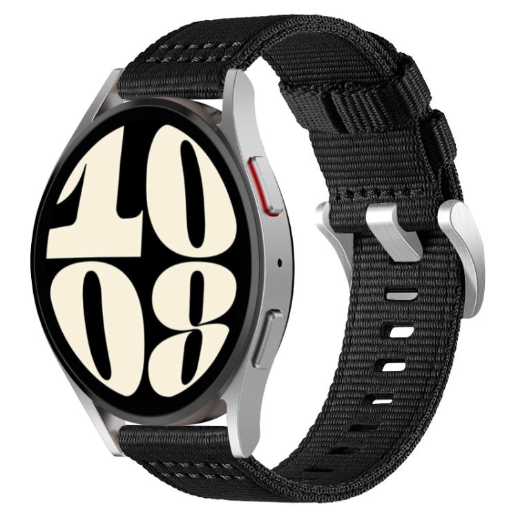 For Samsung Galaxy Watch 7 / 6 / 5 / FE xDfind Two-section Nylon Watch Band(Black) - free shipping - PMC TechLife - Order now!