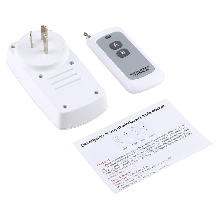 AK-DL220 220V Smart Wireless Remote Control Socket with Remote Control, Plug Type:AU Plug - Smart Socket by PMC Jewellery | Online Shopping South Africa | PMC Jewellery | Buy Now Pay Later Mobicred