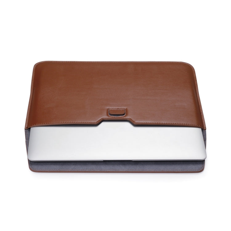PU Leather Ultra-thin Envelope Bag Laptop Bag for MacBook Air / Pro 13 inch, with Stand Function(Wine Red) - Protective Bags by PMC Jewellery | Online Shopping South Africa | PMC Jewellery | Buy Now Pay Later Mobicred