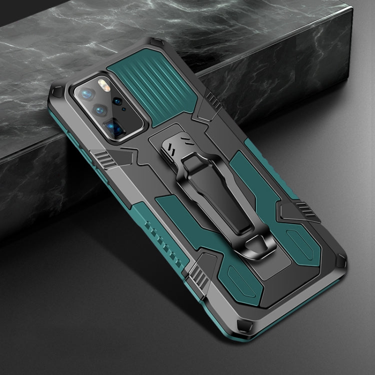 For Huawei P40 Machine Armor Warrior Shockproof PC + TPU Protective Case(Army Green) - Huawei Cases by PMC TechLife | Online Shopping South Africa | PMC TechLife