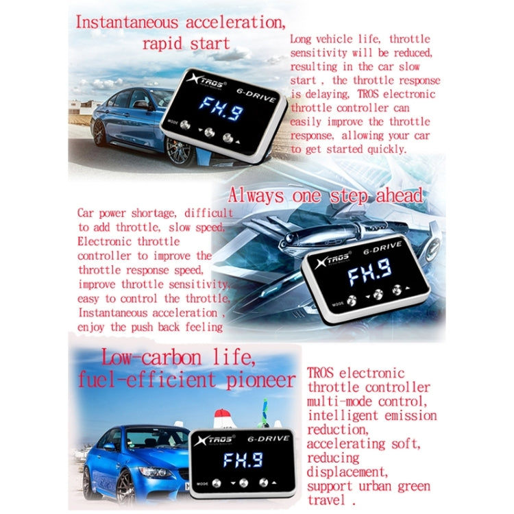 For Peugeot 207 2009+ TROS TS-6Drive Potent Booster Electronic Throttle Controller - Car Modification by TROS | Online Shopping South Africa | PMC TechLife | Buy Now Pay Later Mobicred