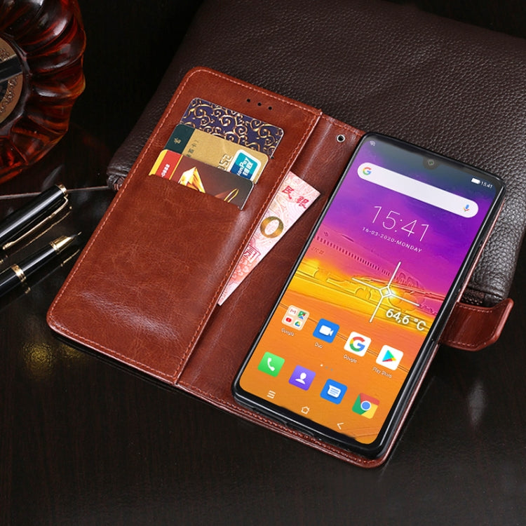 For Blackview BV9900 Pro idewei Crazy Horse Texture Horizontal Flip Leather Case with Holder & Card Slots & Wallet(Dark Blue) - More Brand by idewei | Online Shopping South Africa | PMC Jewellery | Buy Now Pay Later Mobicred