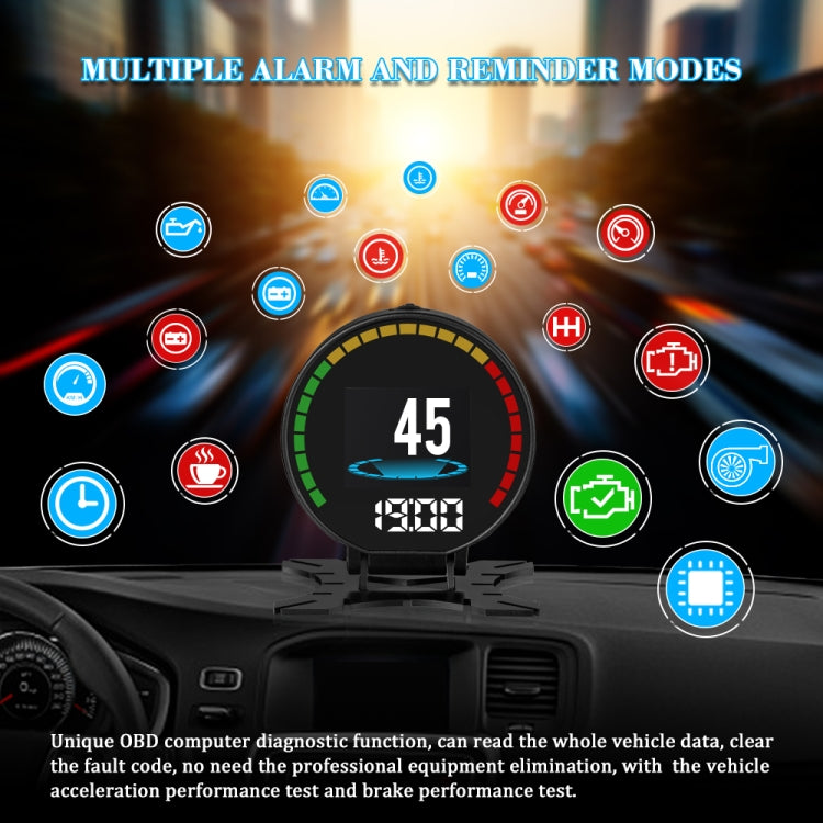 P15 OBD2 Car HUD Head-up Display Water Temperature / Vehicle Speed / Voltage - Head Up Display System by PMC Jewellery | Online Shopping South Africa | PMC Jewellery | Buy Now Pay Later Mobicred