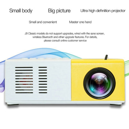 J9 1920x1080P 15 ANSI Portable Home Theater Mini LED HD Digital Projector, Basic Version, EU Plug(Black White) - Mini Projector by PMC Jewellery | Online Shopping South Africa | PMC Jewellery | Buy Now Pay Later Mobicred