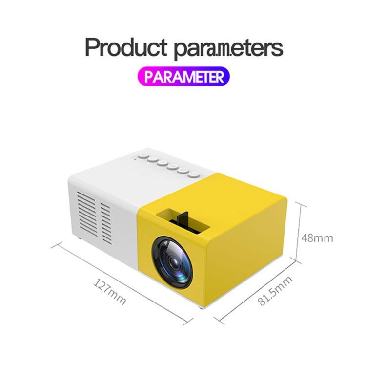 J9 1920x1080P 15 ANSI Portable Home Theater Mini LED HD Digital Projector, Basic Version, EU Plug(Black White) - Mini Projector by PMC Jewellery | Online Shopping South Africa | PMC Jewellery | Buy Now Pay Later Mobicred