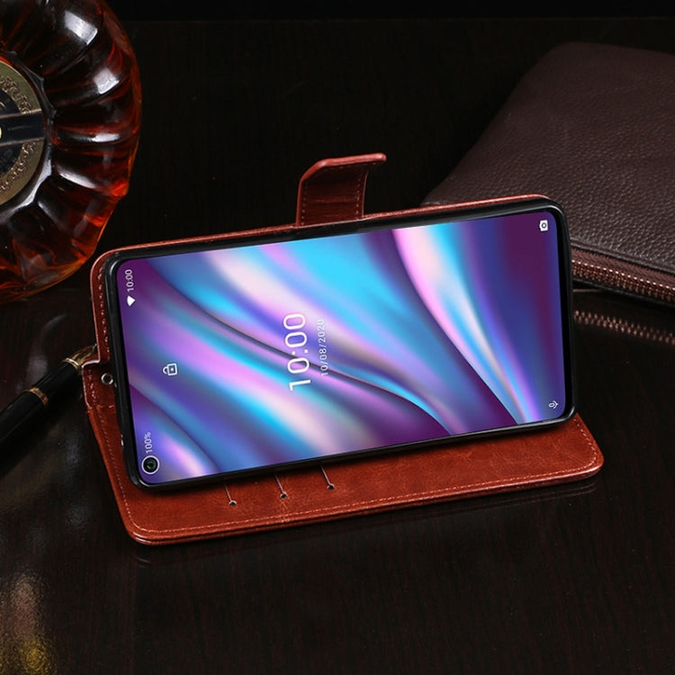For Wiko View5 Plus idewei Crazy Horse Texture Horizontal Flip Leather Case with Holder & Card Slots & Wallet(Black) - More Brand by idewei | Online Shopping South Africa | PMC Jewellery | Buy Now Pay Later Mobicred