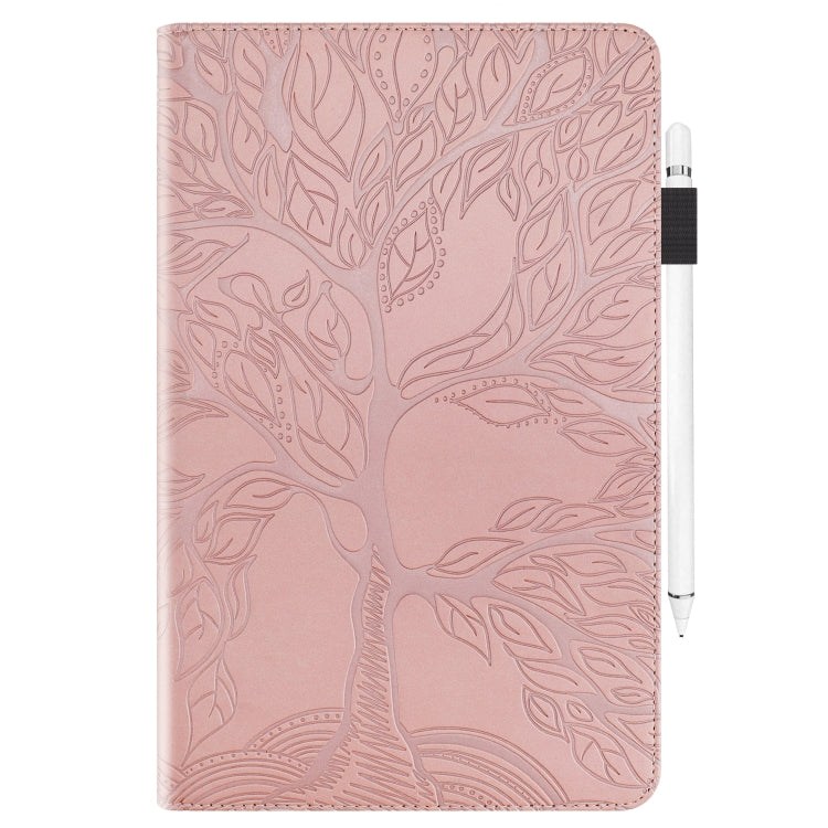 For Huawei Mediapad M5 Lite / C5 10.1 inch Life Tree Series Horizontal Flip Leather Case with Holder & Card Slots & Pen Slot(Rose Gold) - Huawei by PMC Jewellery | Online Shopping South Africa | PMC Jewellery