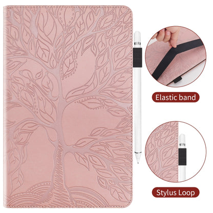 For Huawei Mediapad M5 Lite / C5 10.1 inch Life Tree Series Horizontal Flip Leather Case with Holder & Card Slots & Pen Slot(Rose Gold) - Huawei by PMC Jewellery | Online Shopping South Africa | PMC Jewellery