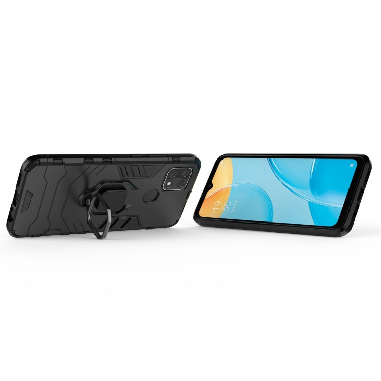 For OPPO A15 PC + TPU Shockproof Protective Case with Magnetic Ring Holder(Black) - OPPO Cases by PMC TechLife | Online Shopping South Africa | PMC TechLife | Buy Now Pay Later Mobicred