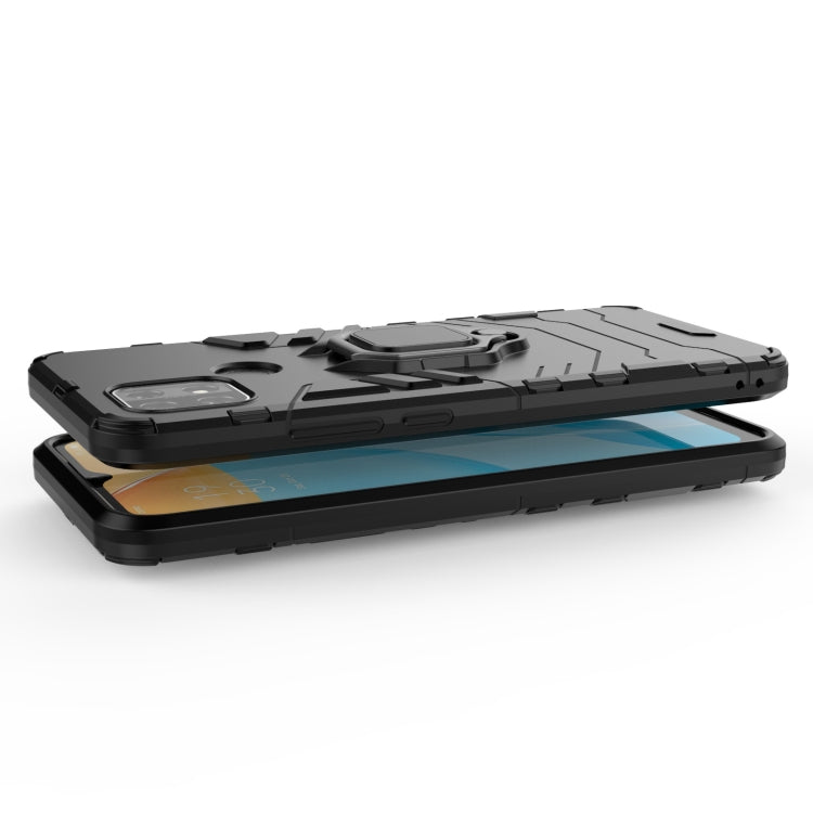 For OPPO A15 PC + TPU Shockproof Protective Case with Magnetic Ring Holder(Black) - OPPO Cases by PMC TechLife | Online Shopping South Africa | PMC TechLife | Buy Now Pay Later Mobicred