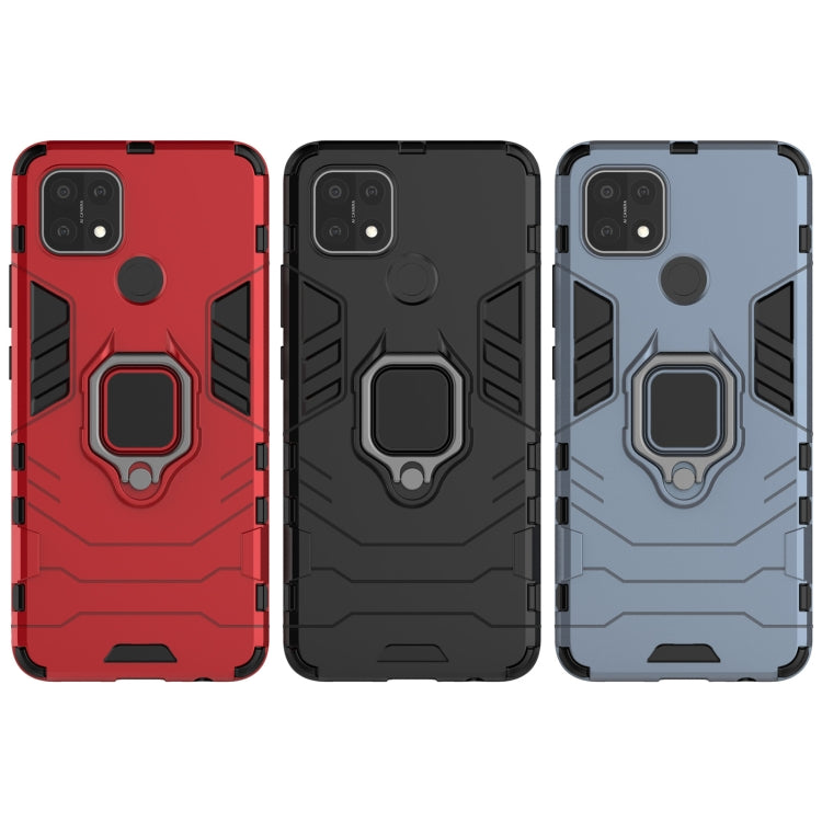 For OPPO A15 PC + TPU Shockproof Protective Case with Magnetic Ring Holder(Black) - OPPO Cases by PMC TechLife | Online Shopping South Africa | PMC TechLife | Buy Now Pay Later Mobicred