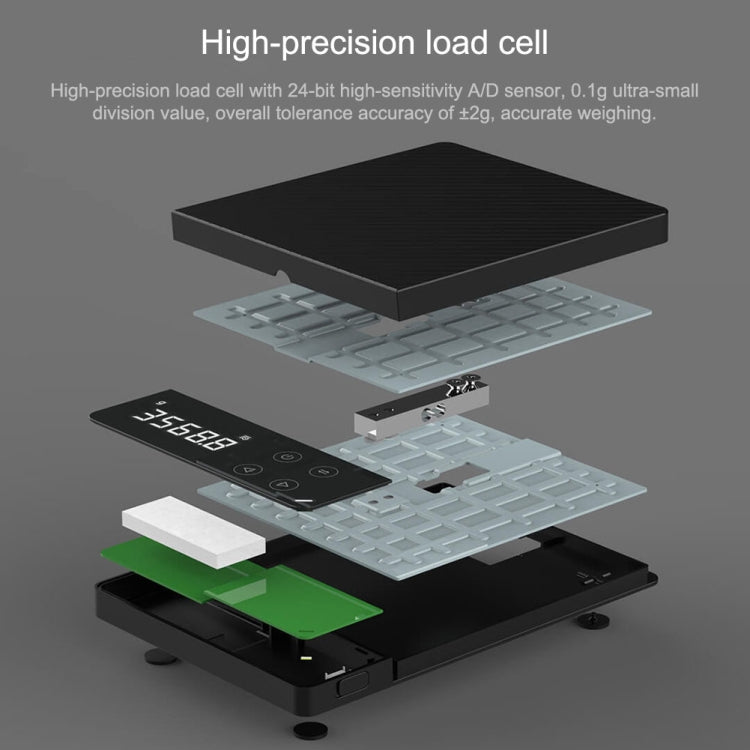 8KG Original Xiaomi Youpin DUKA ES1 Kitchen LCD Digital High-precision Electronic Scale - Kitchen Scales by Xiaomi | Online Shopping South Africa | PMC TechLife | Buy Now Pay Later Mobicred