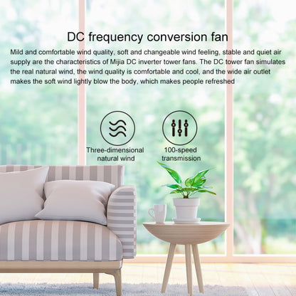 Original Xiaomi Mijia 2.4GHz WiFi Control DC Inverter Tower Fan(White) - Electric Fans by Xiaomi | Online Shopping South Africa | PMC Jewellery | Buy Now Pay Later Mobicred