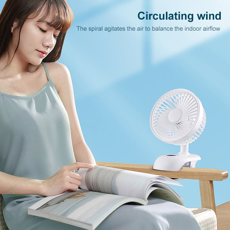 F601 Multifunctional Clip-on Electric Fan with LED Display (Blue) - Electric Fans by PMC TechLife | Online Shopping South Africa | PMC TechLife | Buy Now Pay Later Mobicred